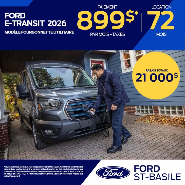 Ford st basile promo mai E TRANSIT 2026 FR