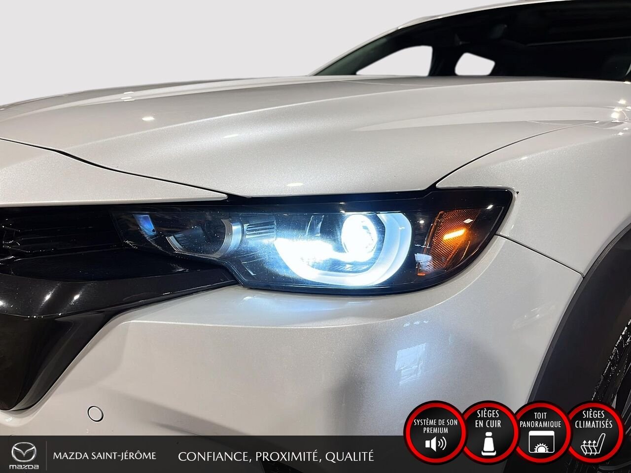 Mazda CX-50 GT avec moteur turbo | TOIT PANO | TOWING PACK | CUIR | AWD | 2023 Blanc Saint-Jérôme - photo #1