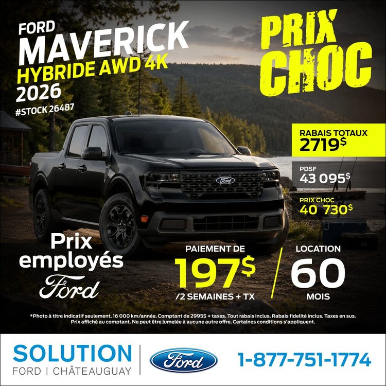 Solution Ford promo aout MAVERICK HYBRIDE 2026 FR NEW DESIGN