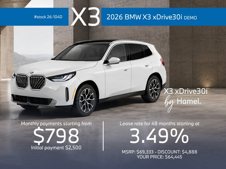 HamelBMW Accueil juin X3