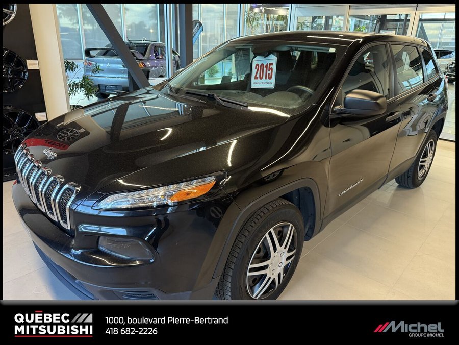 Jeep Cherokee Sport Traction avant, Attache remorque 2015 Noir