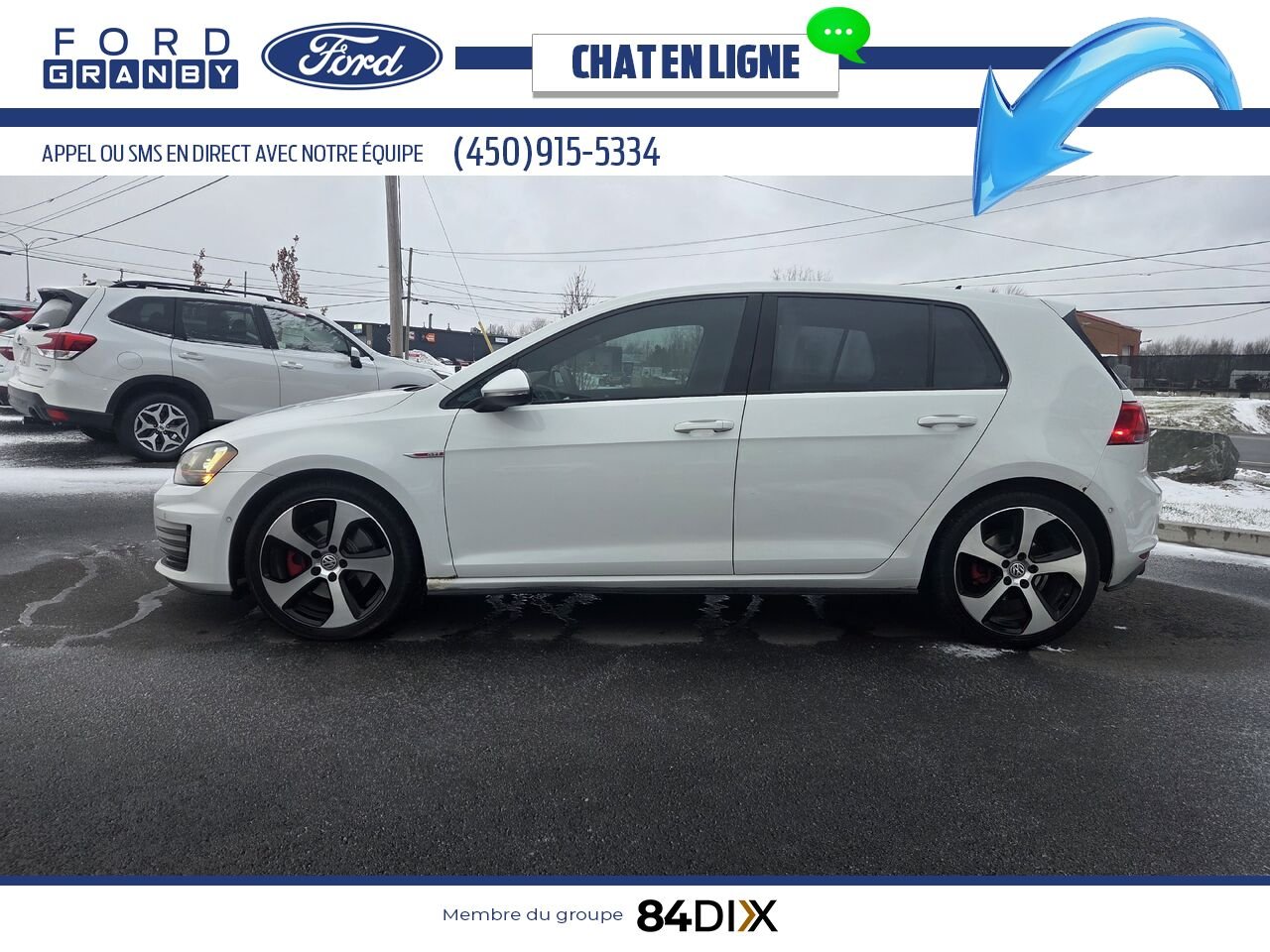 2016 Volkswagen Golf GTI White Granby - photo #3