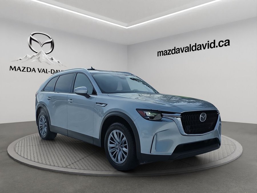 2024 Mazda CX-90 hybride rechargeable GS-L AWD, 7 passagers, Volant chauffant, Sièges chauffant, Toit ouvrant panoramique Grey