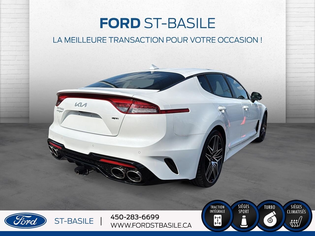 Kia Stinger 2023 Blanc Saint-Basile-le-Grand - photo #6