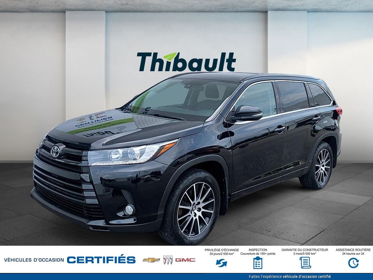 TOYOTA HIGHLANDER SE/XLE Traction intégrale 4 portes XLE 2017 Noir Montmagny - photo #0