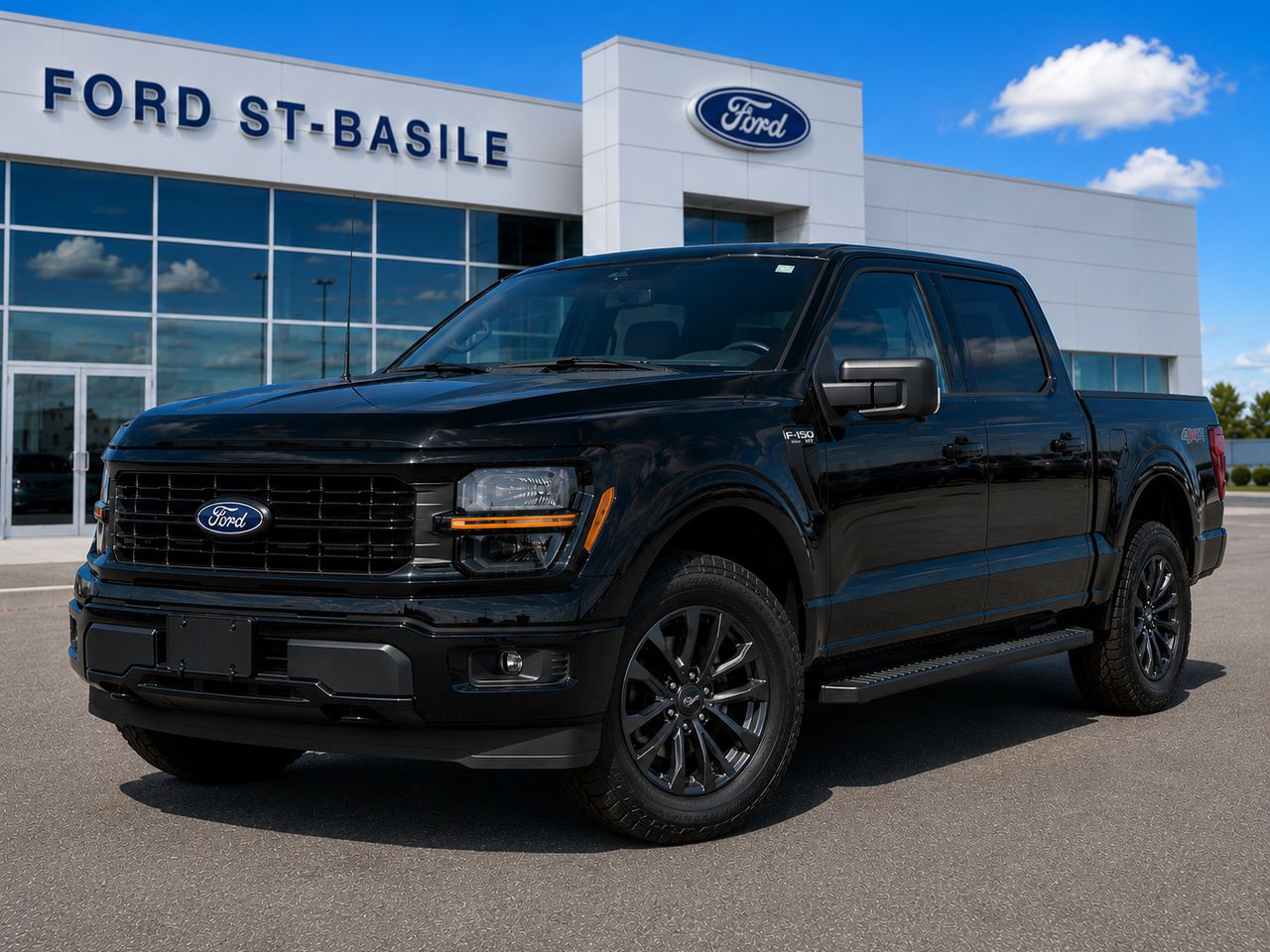 Black 2025 Ford F-150 Pickup Truck Four-Wheel Drive Automatic