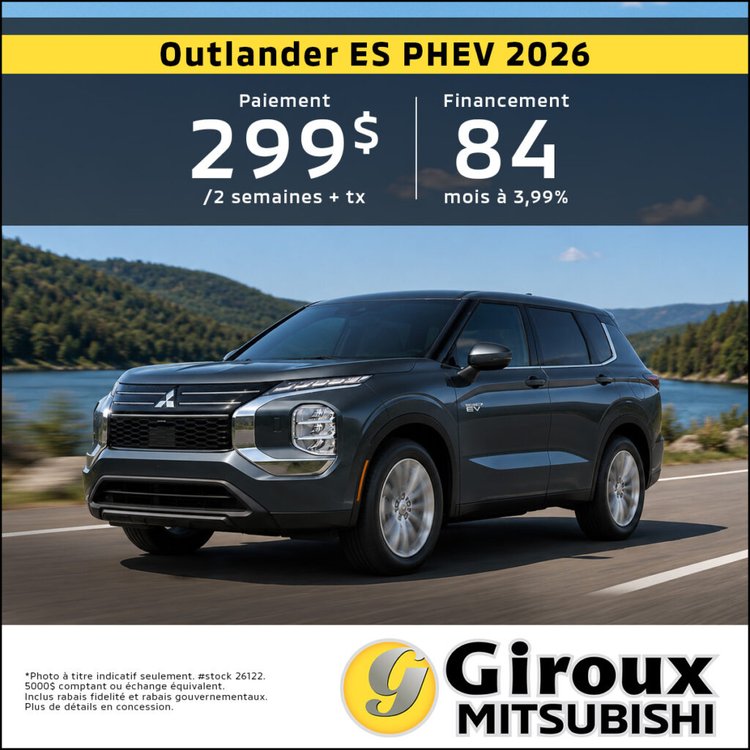 Giroux mitsubishi promo aout Outlander PHEV 2026 1024x1024