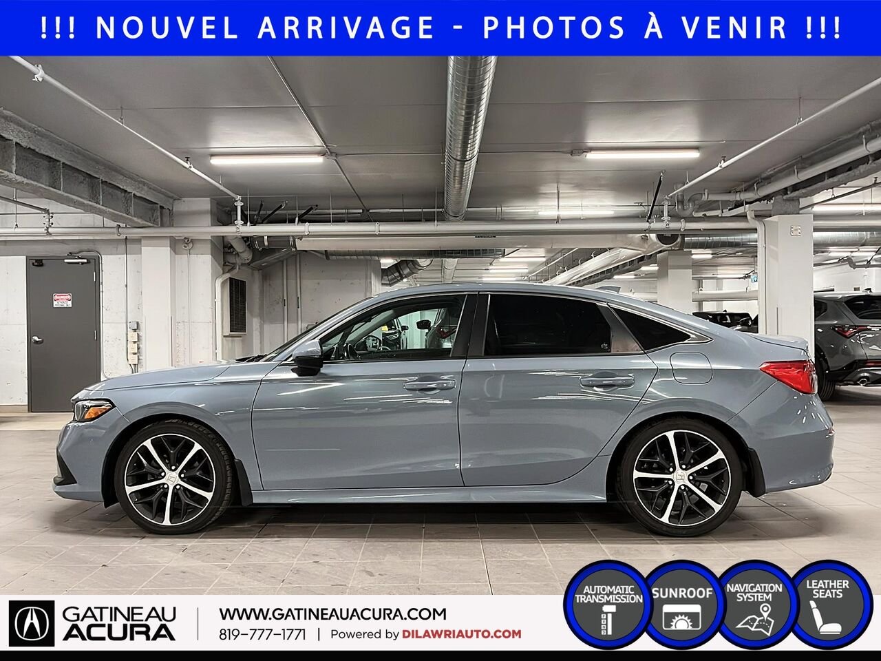 Honda Civic Touring 2022 Gris Ottawa & Gatineau - photo #7