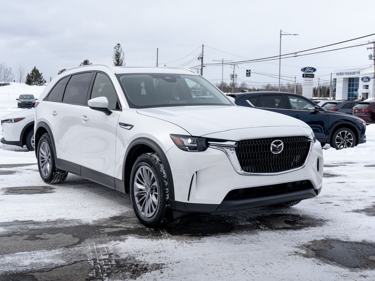 MAZDA CX-90 hybride rechargeable 2641 | GS-L TI 2026 Blanc rhodium métallisé Val-d'Or - photo #2