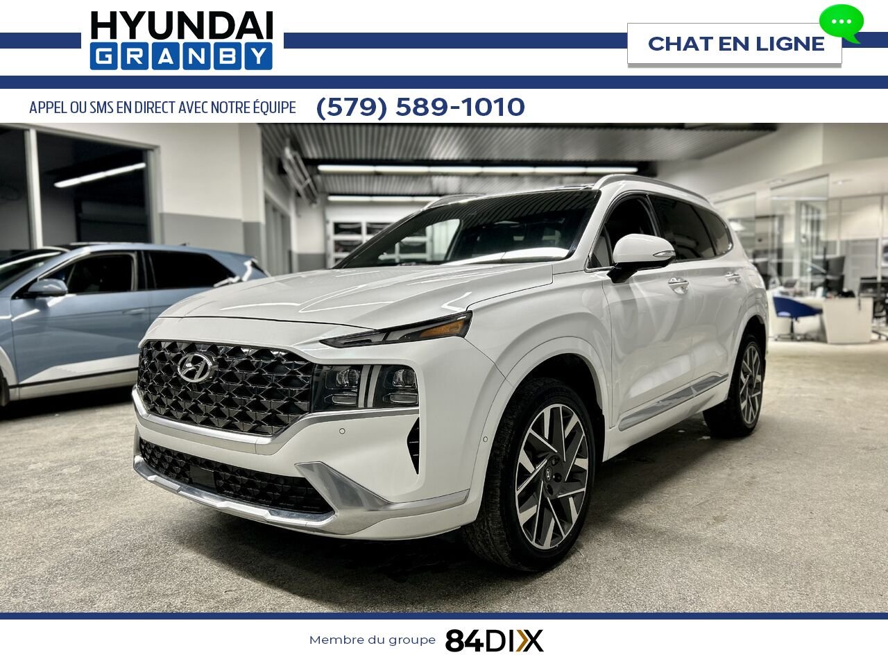 Hyundai Santa Fe 2022 Blanc Granby - photo #3