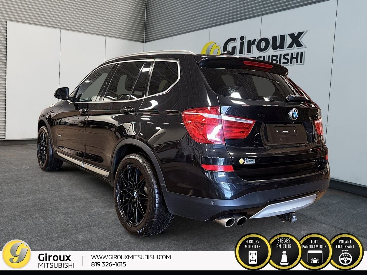 BMW X3 XDRIVE28I 2017 Noir Sainte-Agathe-des-Monts - photo #3
