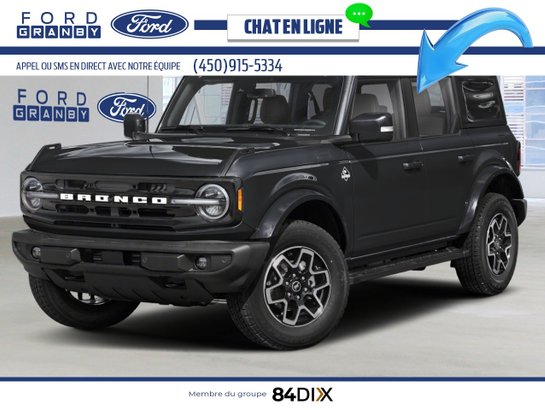 Ford Bronco Outer Banks 4 portes 4x4 2026 Noir ombre