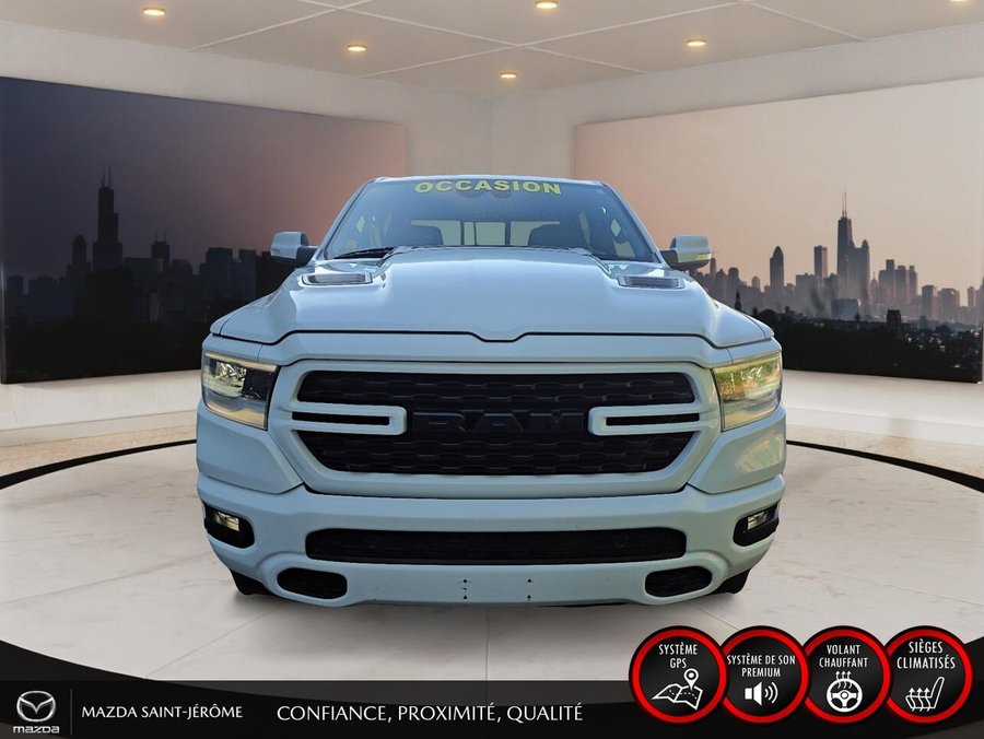 2022 Ram 1500 Sport | caisse de 5 pi 7 po | CUIR | 4X4 | White