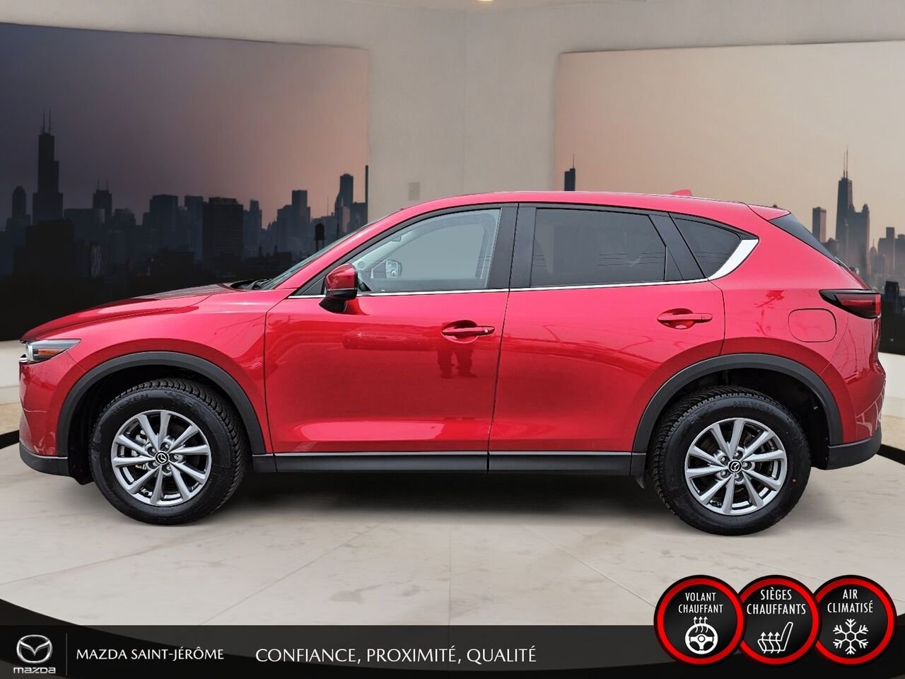 2025 Mazda CX-5 GS | CUIR | AWD | MAGS | Red Saint-Jérôme - photo #10