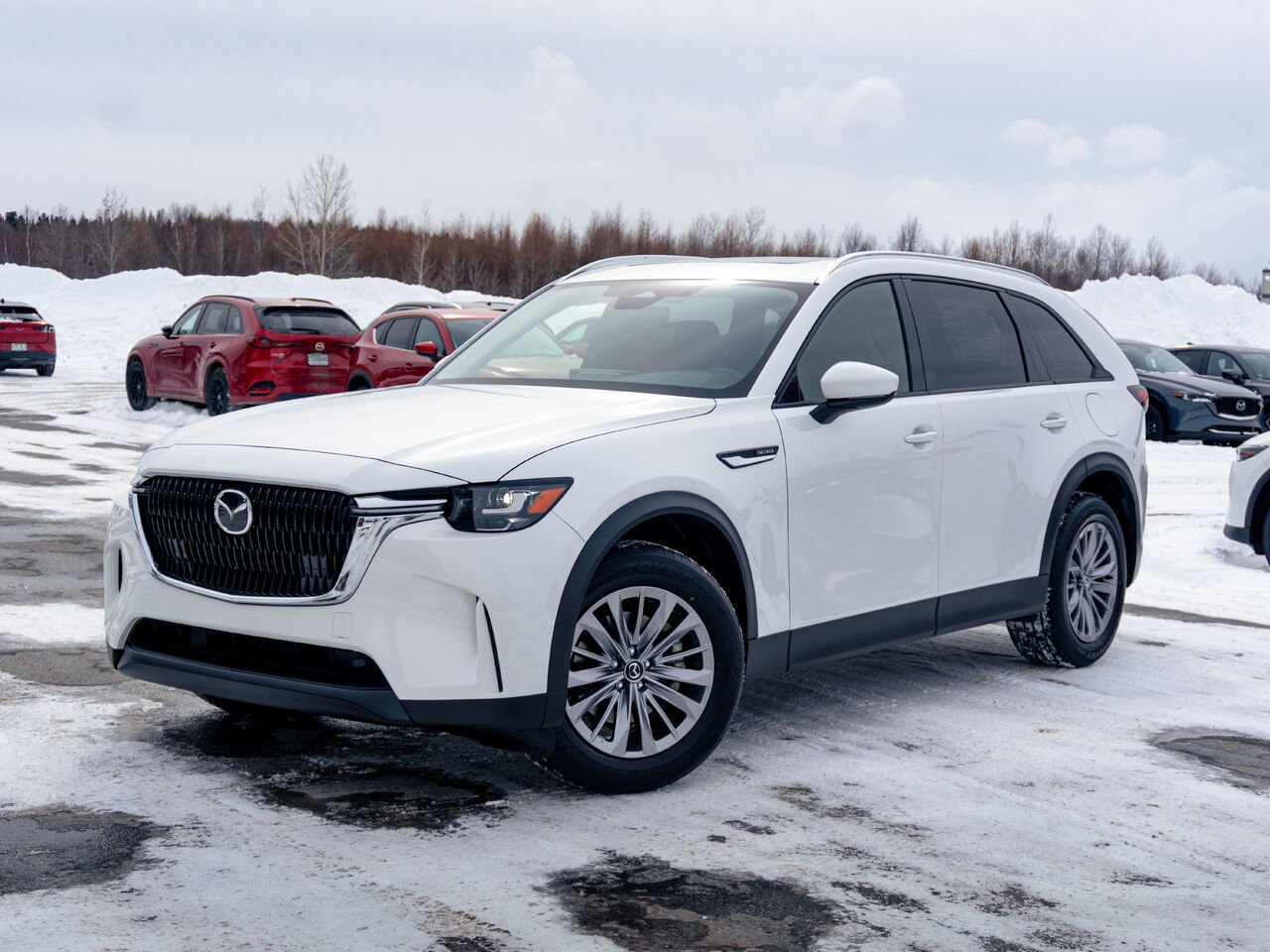 MAZDA CX-90 hybride rechargeable 2641 | GS-L TI 2026 Blanc rhodium métallisé Val-d'Or - photo #0