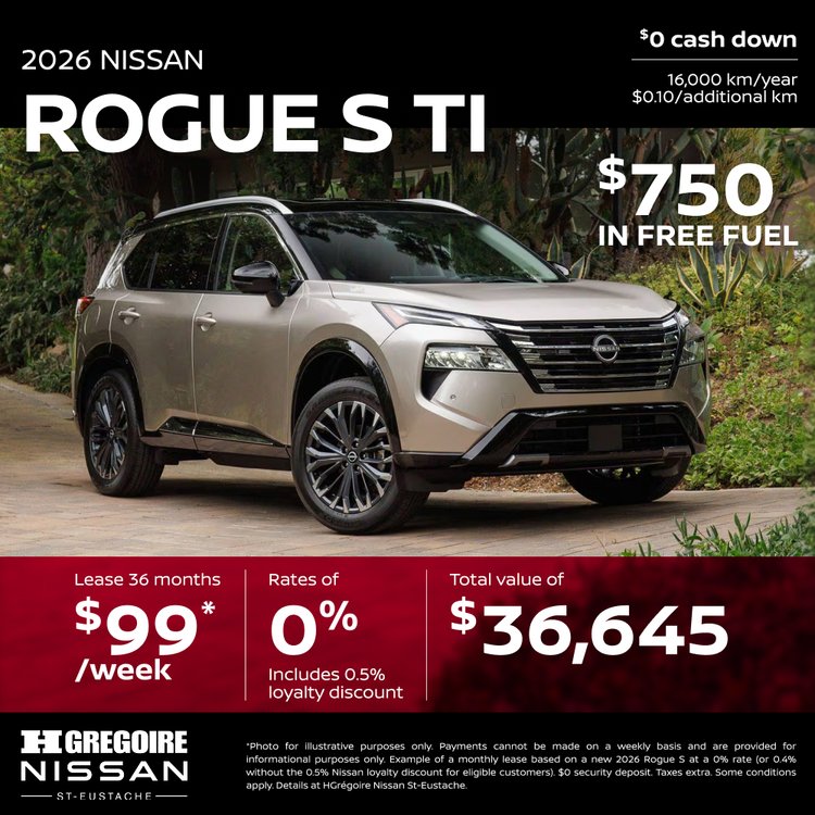 Nissan st eustache promo mai ROGUE S EN