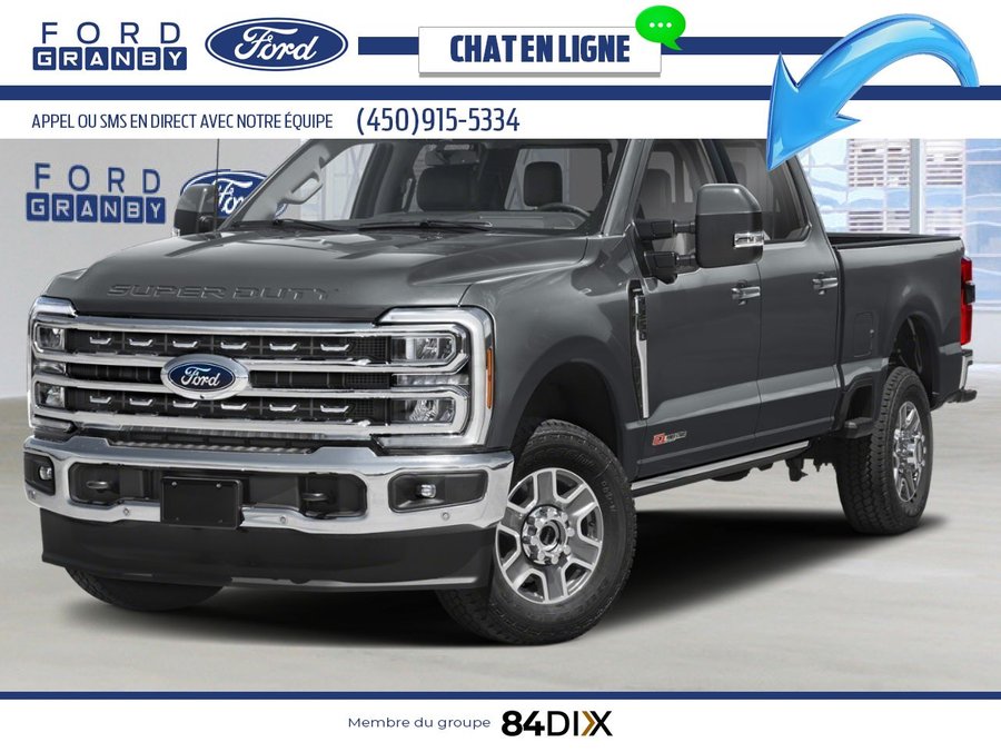 Ford Super Duty F-250 SRW LARIAT cabine 6 places 4RM caisse de 8 pi 2026 Gris carbonisé métallisé
