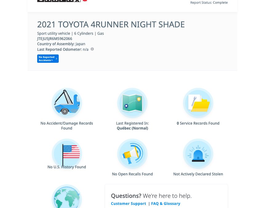 Toyota 4Runner 2021 2021 Blanc