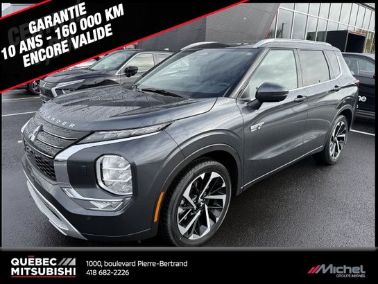Mitsubishi Outlander PHEV GT S-AWC, Hybride, Cuir, Toit pano, Volant chauffant, Garantie 2035 2025 Gris