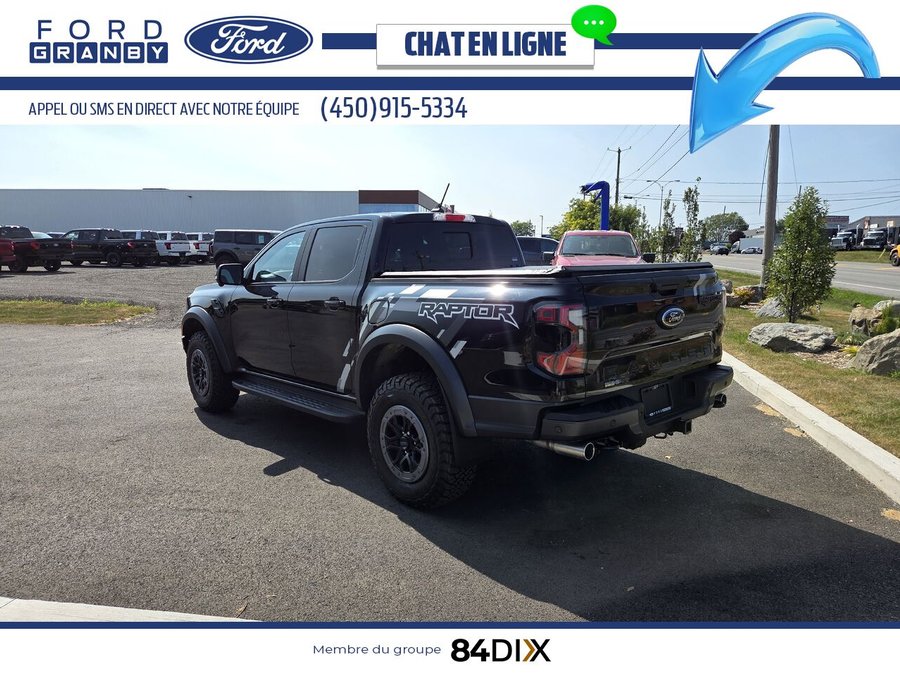 Ford RANGER Raptor cabine SuperCrew 4RM caisse de 5 pi 2024 Noir