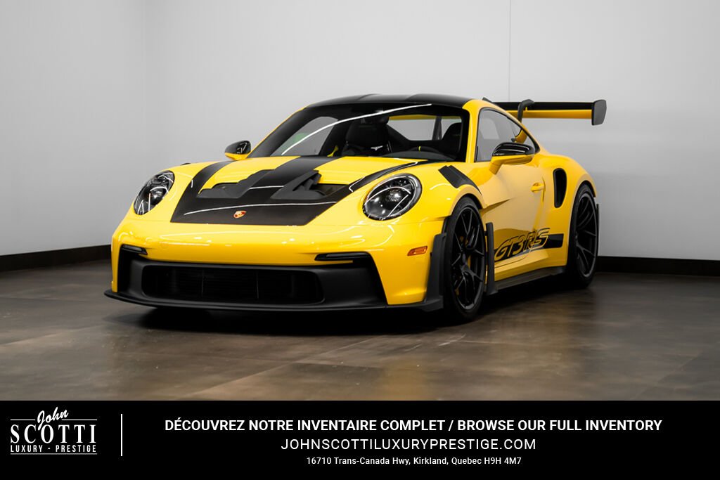 Porsche 911 GT3RS Weissach 2024 Jaune Kirkland - photo #0