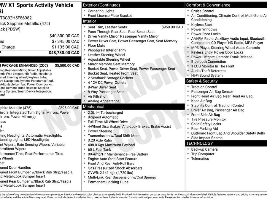 2017 BMW X1 2017 Black