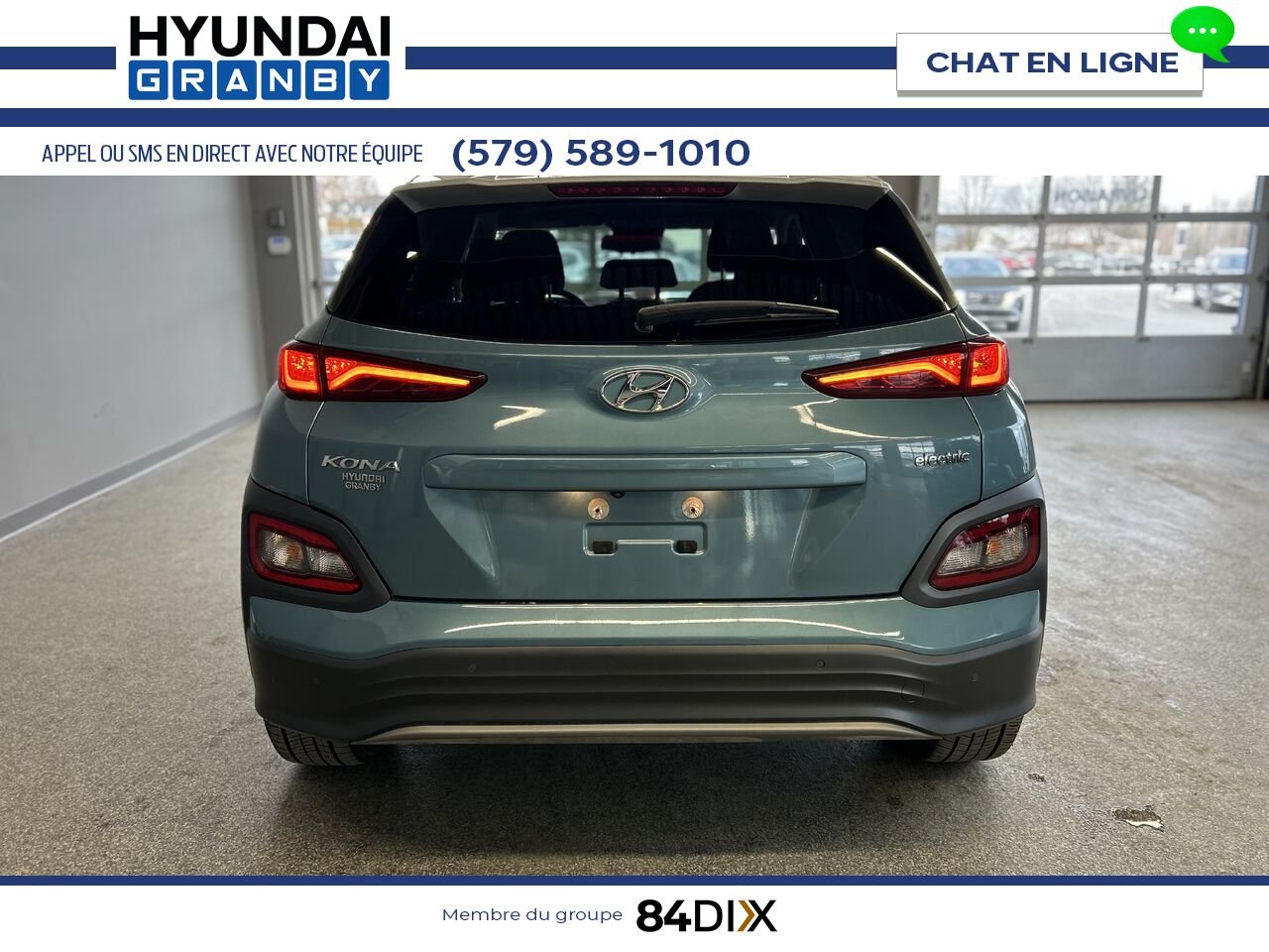 Hyundai Kona électrique 2021 Bleu Granby - photo #5