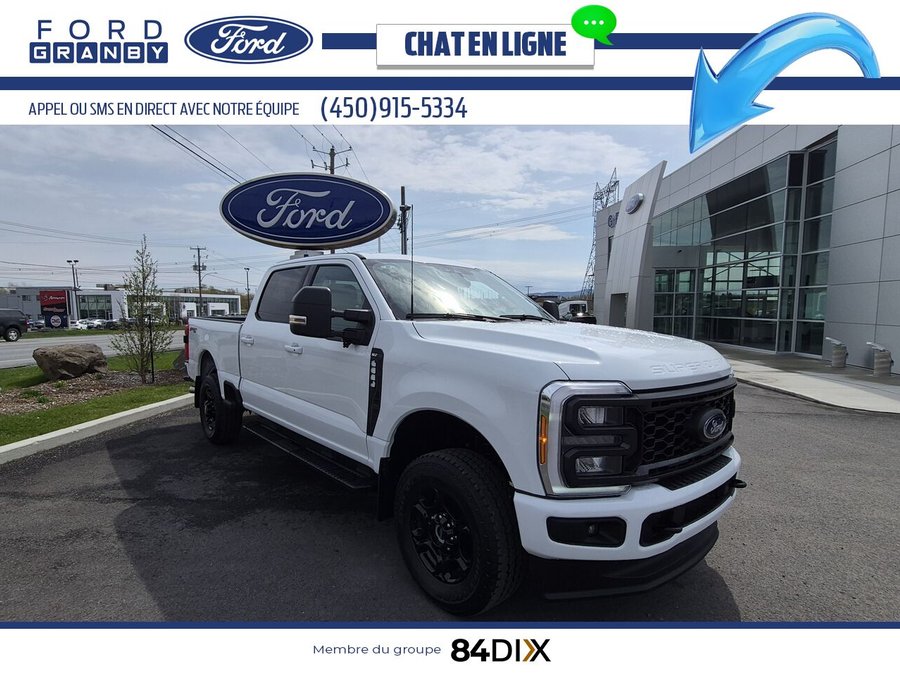 Ford Super Duty F-250 SRW XLT cabine 6 places 4RM caisse de 6,75 pi 2023 Blanc