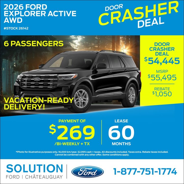 Solution Ford promo juillet EXPLORER 2026 EN