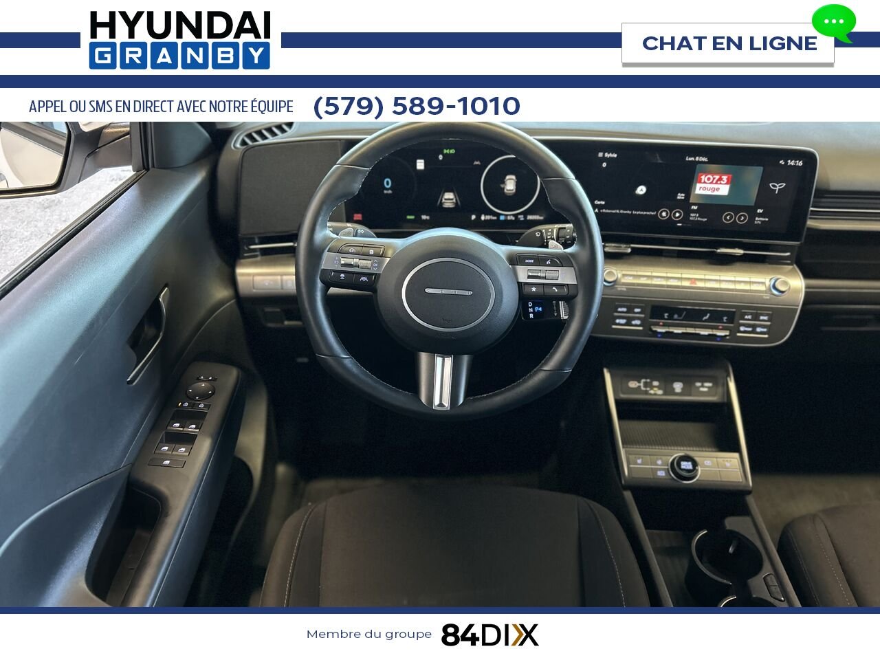 Hyundai Kona électrique 2024 Blanc Granby - photo #12