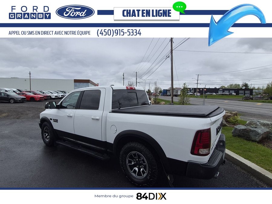 Ram 1500 Rebel cabine d'équipe 4RM 140,5 po 2017 Blanc