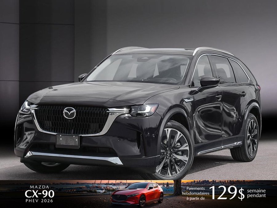 Mazda CX-90 hybride rechargeable 2026 2026 Noir de jais mica