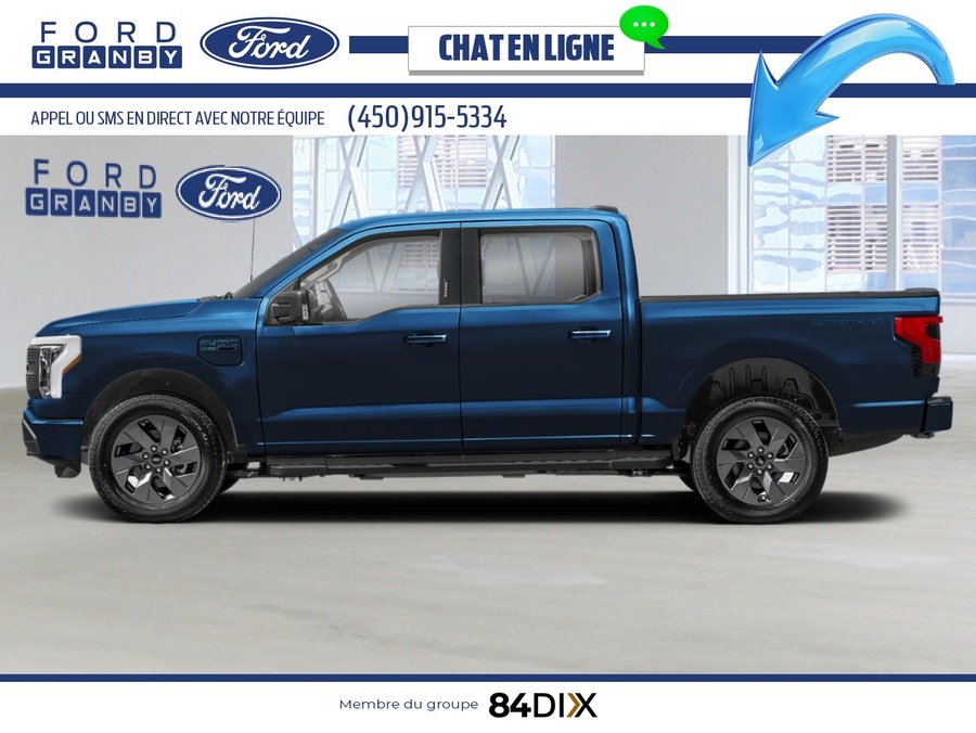 Ford F-150 Lightning Flash cabine SuperCrew 4RM caisse de 5,5 pi 2025 Bleu antimatière métallisé