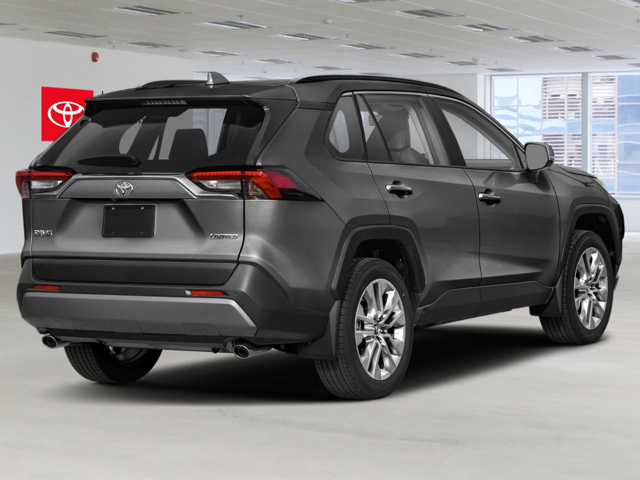 2021 Toyota RAV4 LIMITED AWD / HEATED AND VENTILATED SEATS / MOONROOF / LEATHER SURFACE / ALLOY WHEELS / CARPLAY AND ANDROID AUTO Grey Mississauga - photo #2