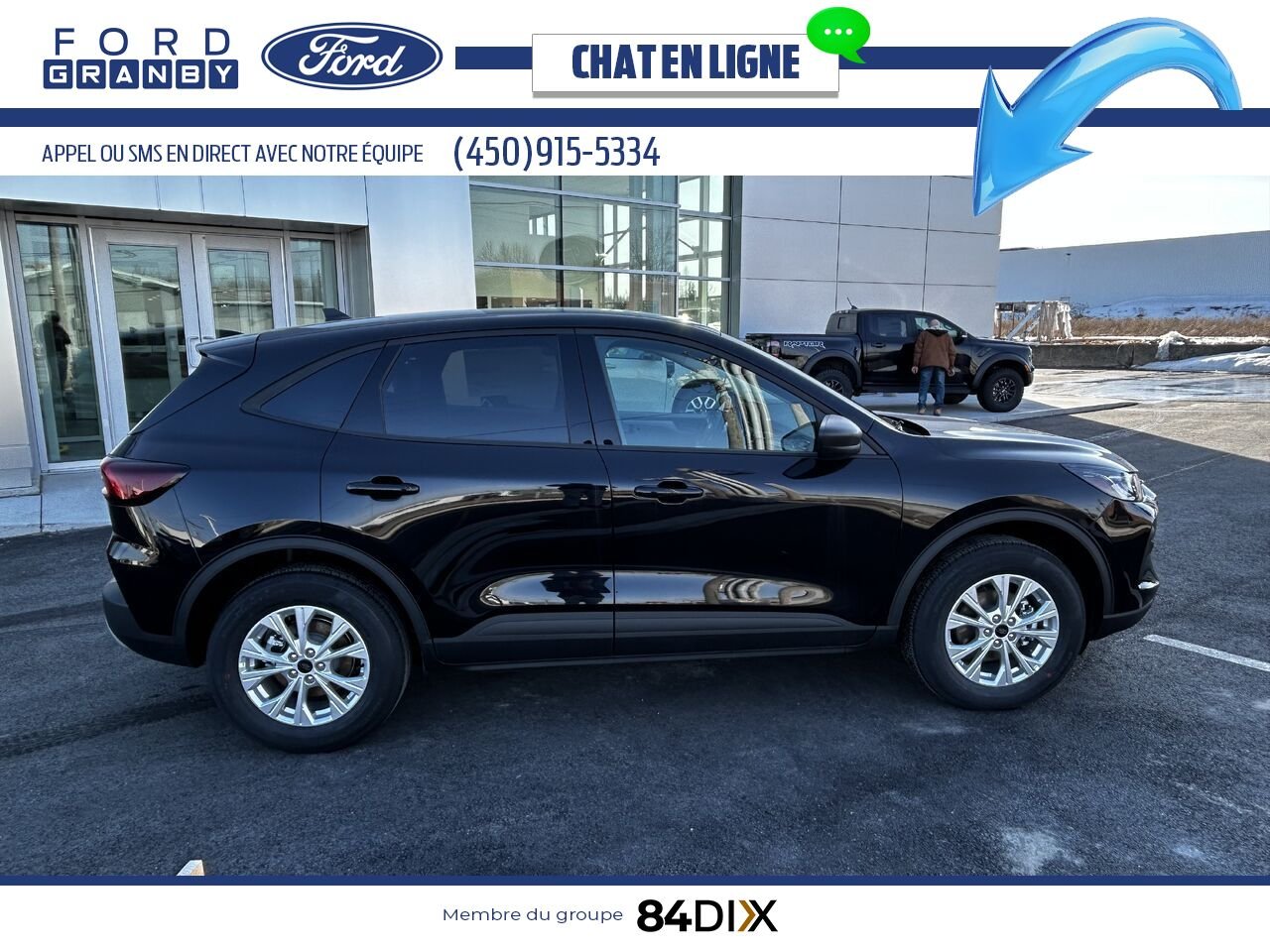 Ford Escape 2025 Noir agate métallisé Granby - photo #1