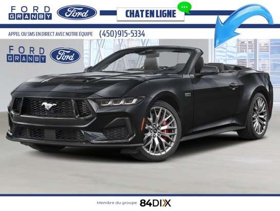 Ford Mustang GT haut niveau décapotable 2026 Noir ombre