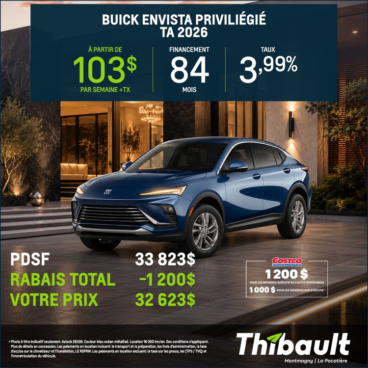 Thibault gm montmagny promo juin BUICK ENVISTA 2026