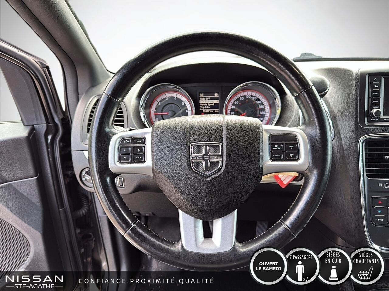 2020 Dodge Grand Caravan GT | TV/DVD | CUIR | STOW N GO | Black Saint-Jérôme - photo #11