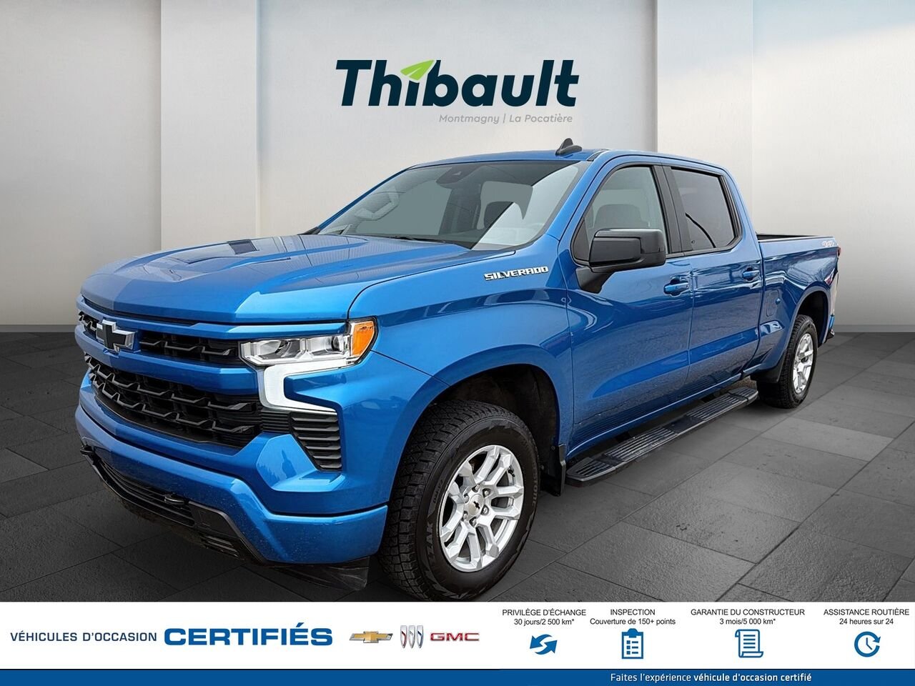 CHEVROLET SILVERADO RST cabine multiplace 4RM 157 po 2024 Bleu Montmagny - photo #0