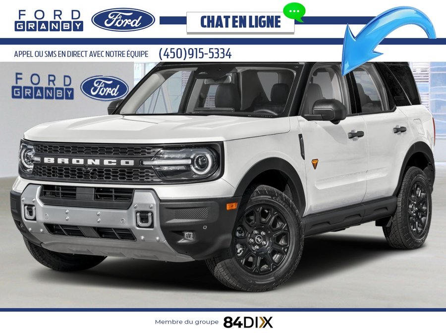 Ford Bronco Sport Badlands 4x4 2026 Blanc Oxford