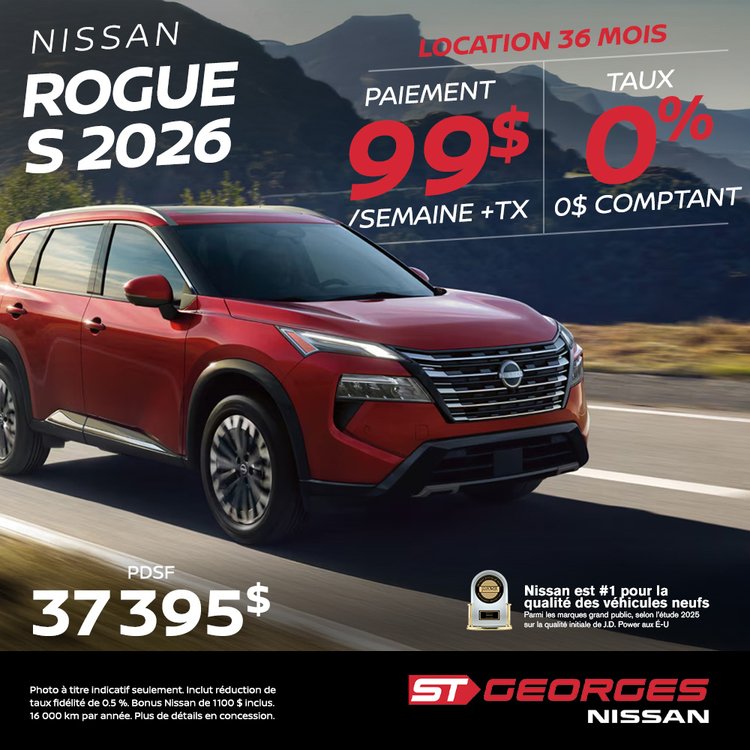 St geroges nissan promo mai Rogue 2026 v3