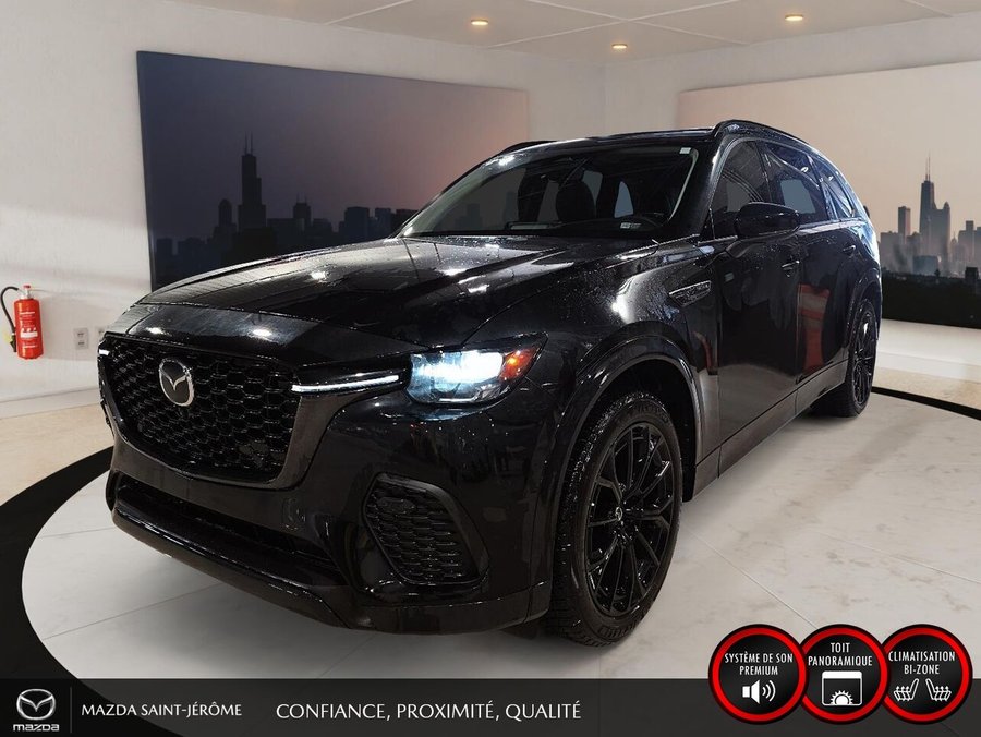 2025 Mazda CX-70 hybride léger GT | TOIT OUVRANT | CUIR | Black