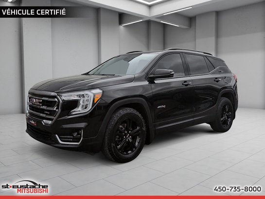GMC Terrain AT4 AWD-CUIR-TOIT PANO-SIÈGES ET VOLANT CHAUFFANT-CARPLAY 2022 Noir