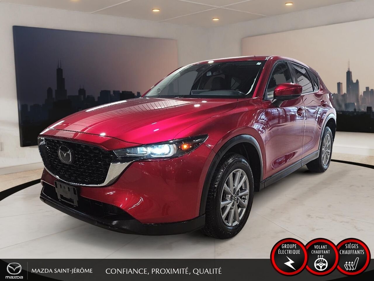 2025 Mazda CX-5 GS | CUIR | AWD | MAGS | Red Saint-Jérôme - photo #0