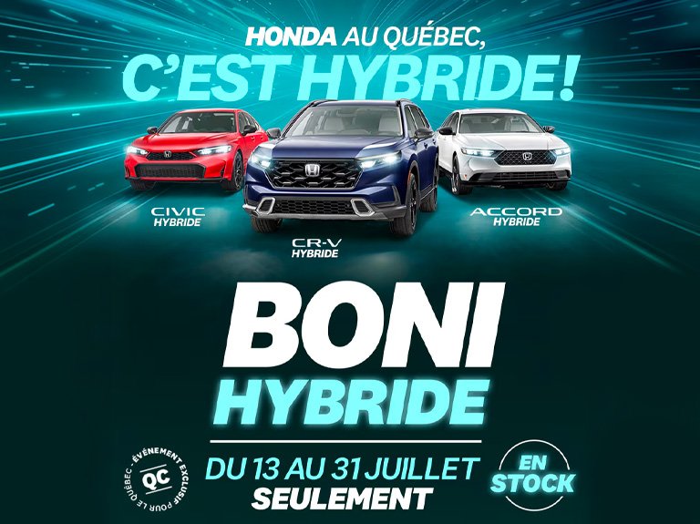 Honda accueil programme juillet hybride