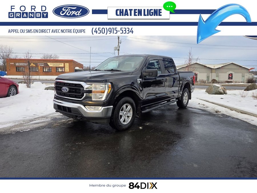 Ford F-150 XLT FX4 SuperCrew 4RM, 5,5 pi, V6 2.7 EcoBoost 2022 Noir