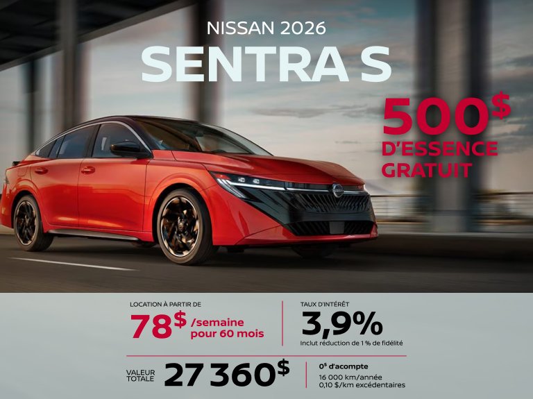 Nissan blainville Accueil mai Sentra S