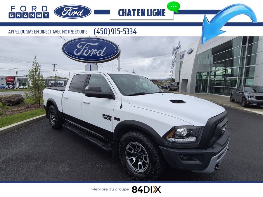 Ram 1500 Rebel cabine d'équipe 4RM 140,5 po 2017 Blanc