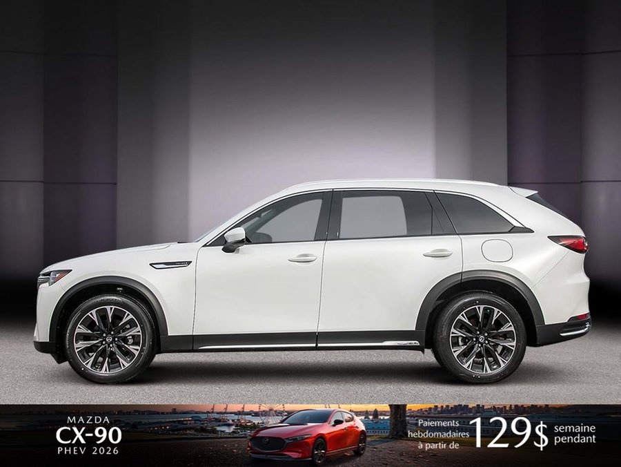 Mazda CX-90 hybride rechargeable 2026 2026 Blanc rhodium métallisé