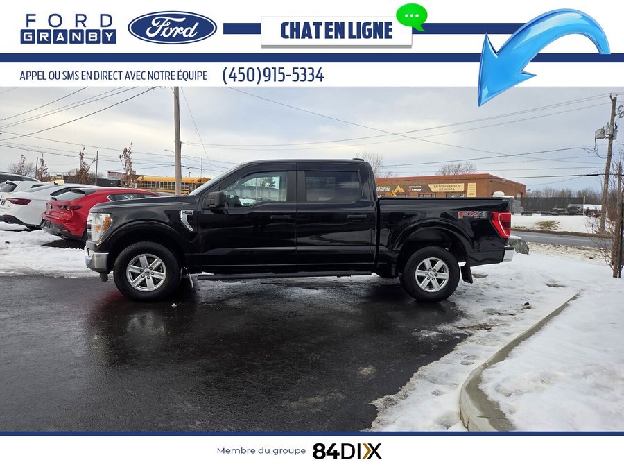 Ford F-150 XLT FX4 SuperCrew 4RM, 5,5 pi, V6 2.7 EcoBoost 2022 Noir